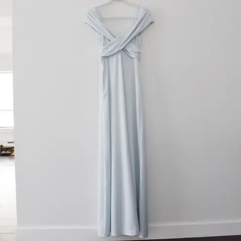 LPA / Revolve Shirred Cross Front Gown in Powder Blue