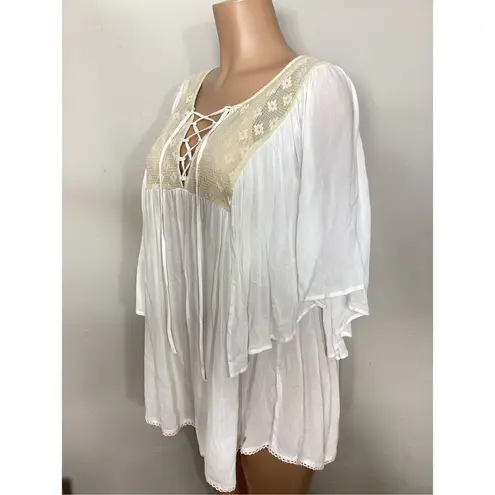 l*space New. L* white and cream lace coverup. S/XS. Retails $149