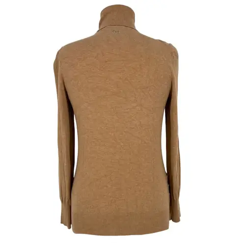 Escada Sport Camel Brown Turtleneck Gathered Detail Sweater Size Small Tan