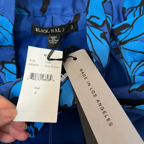 Black Halo mirabel neck tie floral dress