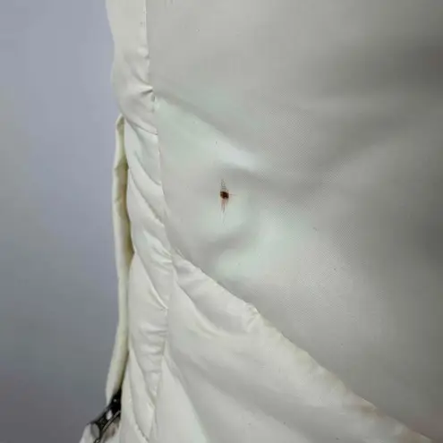 Burton Ivory Sleeveless Hooded Button Up Puffer Vest Size Medium