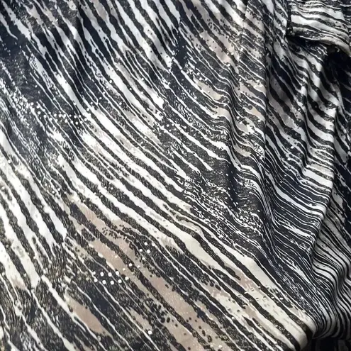 MSK Women’s Gold/Black Sparkle Neck Slinky Western Stretch Top Blouse Size 2XL Black