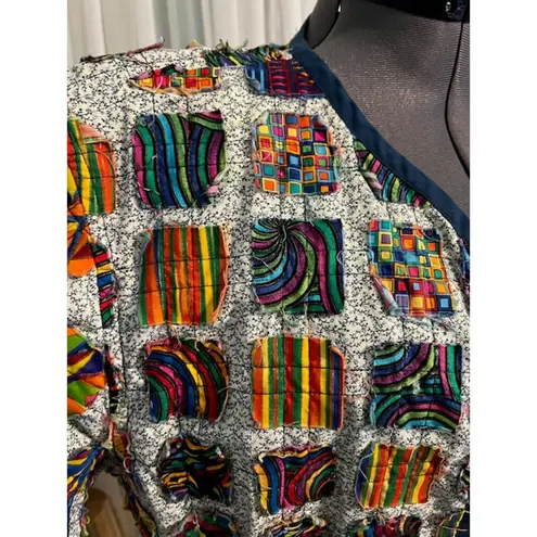 Handmade quilt coat bright purple orange