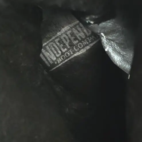 Independent Boot Co. Women's Olive Leather Harness Ankle Boots Block Heel Size 6 Green