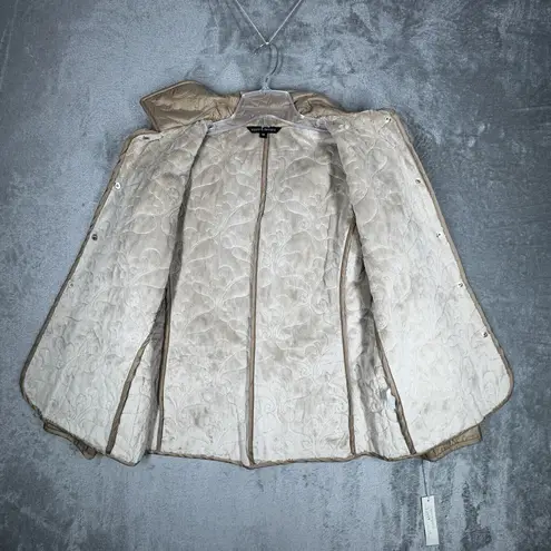 Supply & Demand Jacket Womens Medium Ivory Quilted Casual Bohemian Grannycore