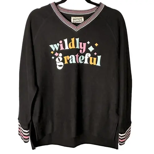 Jadelynn Brooke Wildly Grateful Chorded Sweatshirt Size Small