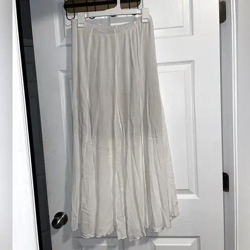 Karen Kane White Tiered Maxi Skirt Women Medium Festival Cottagecore Whimsy Boho