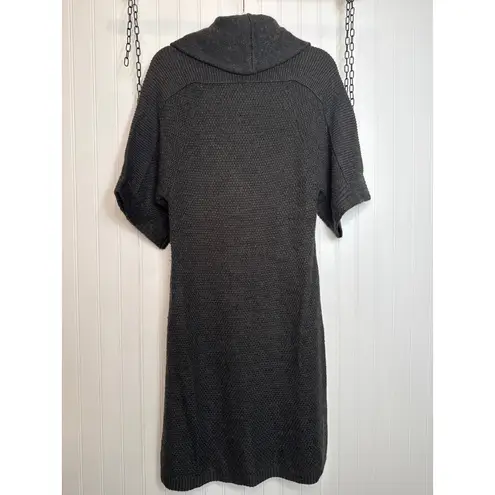 Tahari Green Midi Length Sweater Dress Wool Blend Cable Knit Cowl Neck Warm M Size M