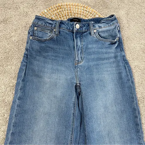 Quince Organic Cotton Comfort Stretch High Rise Crop Wide Leg Jeans Size 29