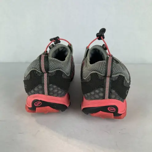 Oboz Sneaker Shoes Womens 8.5 Gray Pink Athletic Low Top Hiking Pull Cord Echo