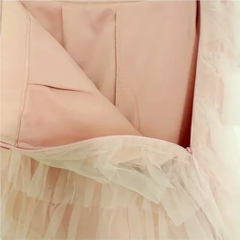 Japanese Kawaii Y2K Pastel Pink Velevt Bow Cottage Ballet Mini Tier Skirt Skorts Size XS