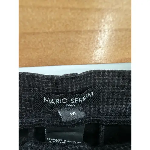 Mario Serrani Black Grey Houndstooth Print Pants Women's Size Medium M