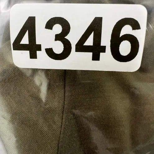 Free Kisses Olive Green Drawstring Ruched V- Neck Short Sleeve T Shirt Top XL