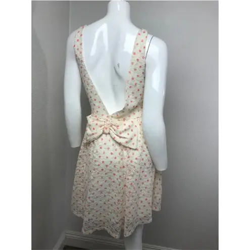 Jella Couture Dress Big Bow Polka Dot Medium USA