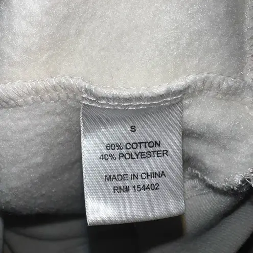 White Crew Neck Sweater with Graphic Design