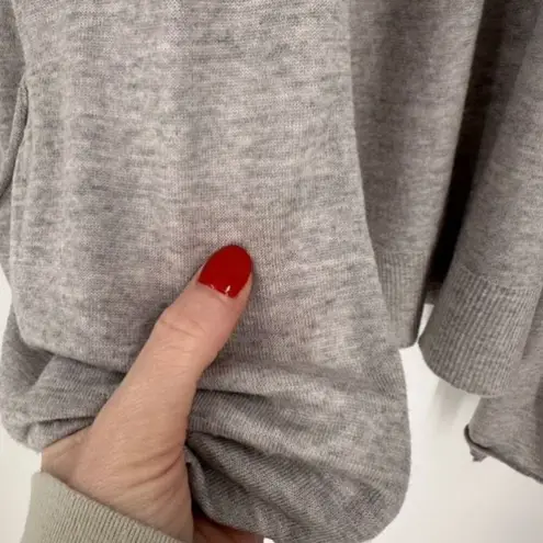 Wilfred Aritzia Womens Wool Open Front Longline Cardigan Sweater Gray Sz Medium