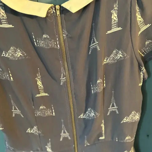 Sugarhill Boutique World Dress Blue/White, Size 8 Blue