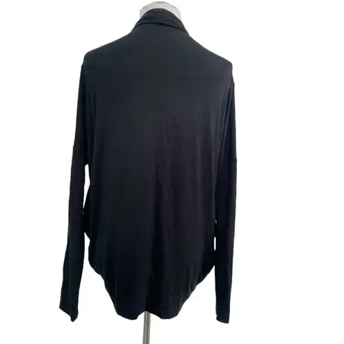 prAna  Size Small Open Front Cardigan Black Pockets