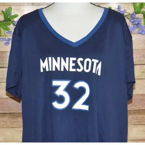 Fanatics Womens Blue Minnesota Timberwolves Towns #32 Jersey Shirt Top Size 2XL