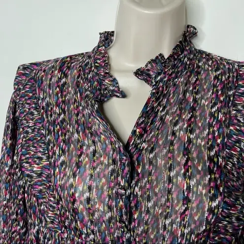 Ba&sh  Deep organza lightweight mini Dress long sleeve sz 0