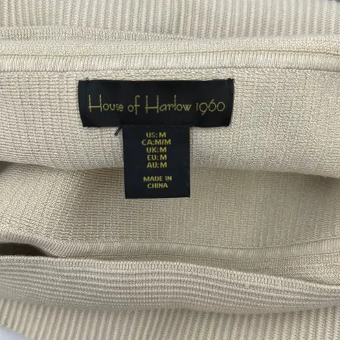House of Harlow 1960 Ribbed Knit Pencil Skirt Size M Beige Women's Size M