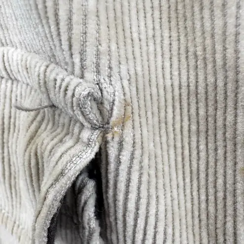 Gentle Fawn Tan Beige Corduroy Peplum Jacket Double Breasted Pleated Yoke Medium