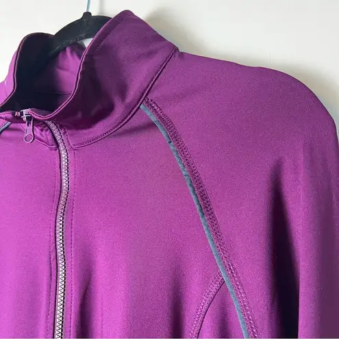 Danskin  Now - Purple Semi-Fitted Zip Up - Sz. L