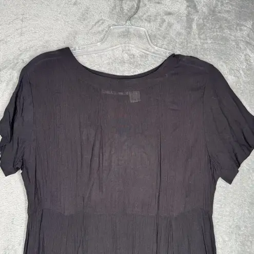 Orvis Dress Womens Medium Black Orange Giraffes Maxi Bohemian Casual Vintage