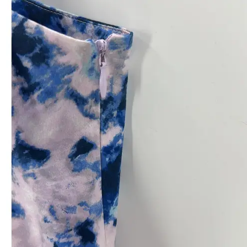 Ro & De Blue Pink Tie Dye Crop Peplum Racerback Tank Top Size M beach summer