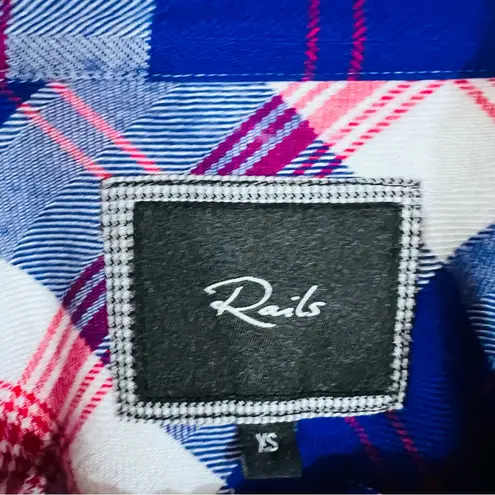 Rails Hunter Blue and Red Plaid Long Sleeve Button-Down Shirt Size XS