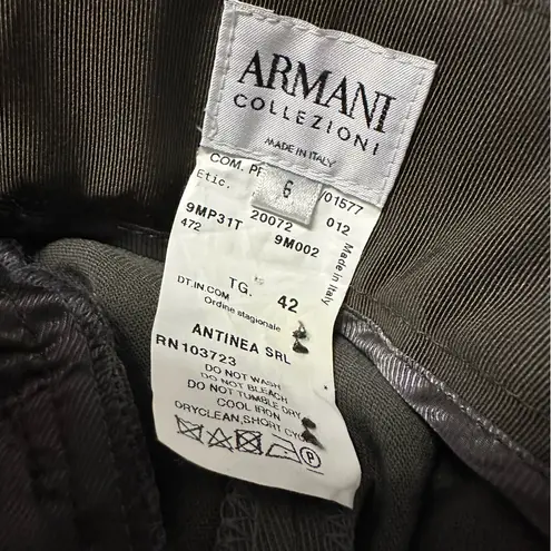 Armani Collezioni Armani Collezione Gray Wide Leg Trousers Size 6 (IT 42)