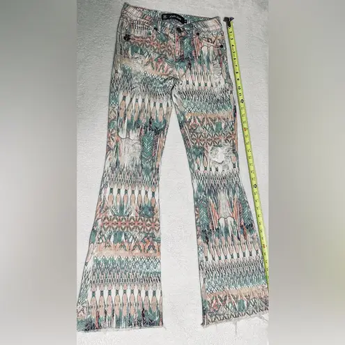 Brazilian John John Multicolor Distress Pants and flared leg Jeans Green Size 6