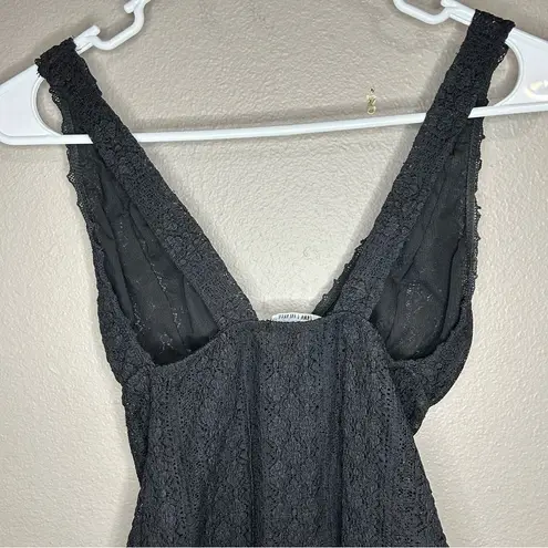 ZARA  black sheer lace body suit women's size small