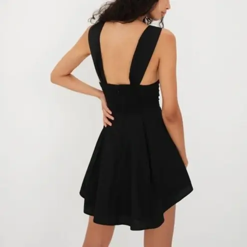 For Love & Lemons  Lottie Mini Dress in Black Medium New Womens