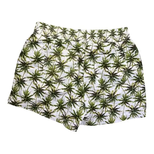 Briggs New York BRIGGS Women’s Palm Tree Tropical Island Linen Blend Shorts Size Medium - Image 2