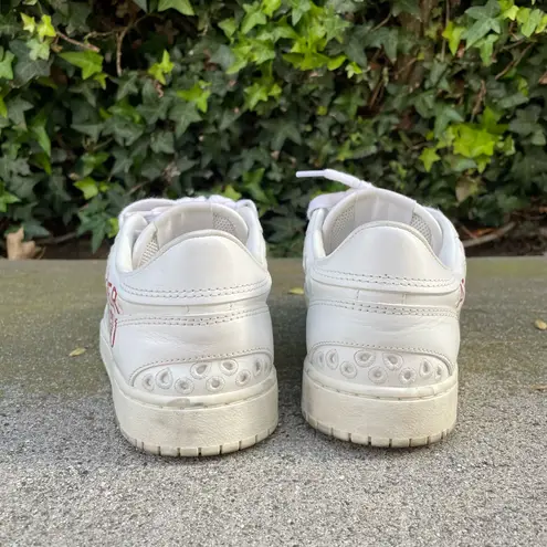 Valentino Garavani Valentino Atelier San Gallo printed broderie anglaise leather sneakers IT 38.5