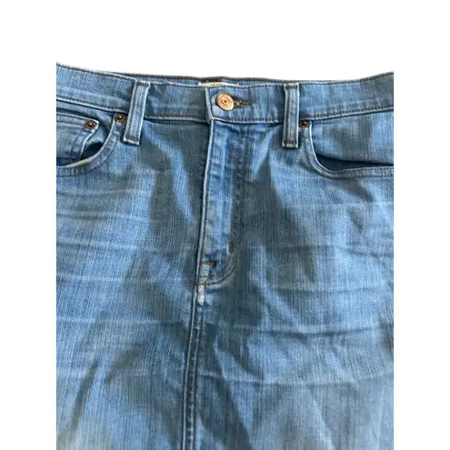 J CREW Womens Light Wash Denim Skirt Size 27 Blue