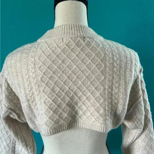 House of Harlow 1960 light pink cable knit sweater in size small