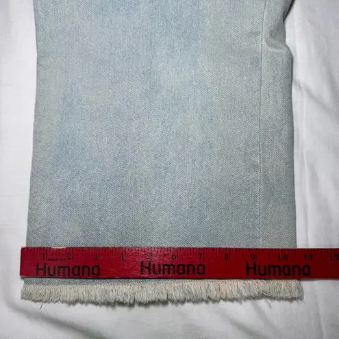 NWT Pilcro Women's Boho Grunge Wide Leg Fray Hem Denim Jeans Size 31 Cotton Blue