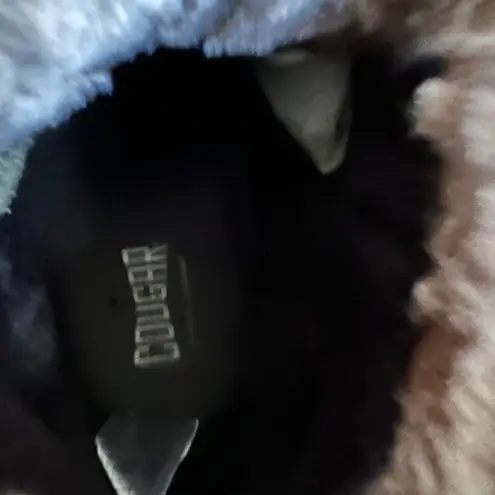 Cougar Vanetta Faux Fur Trim Waterproof Bootie Lace Up Size 6.5 Green Waterproof