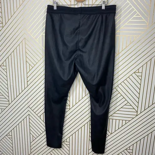 VERO MODA Curve Faux Leather Pantalegging Black