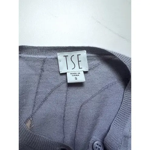 TSE 100% Cashmere Blue Cardigan in Small