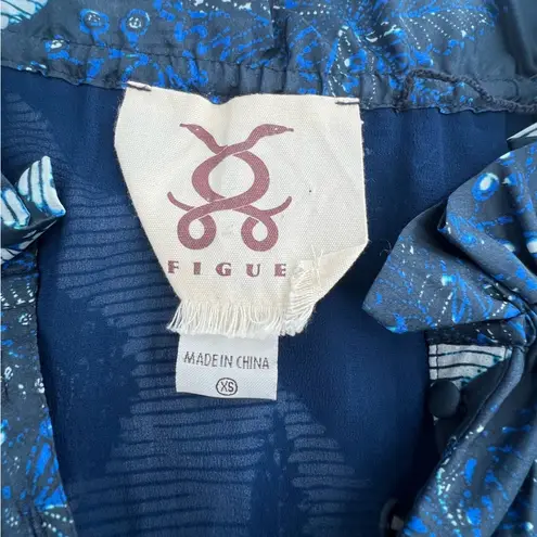 Figue Marceline silk mini dress sz XS Blue