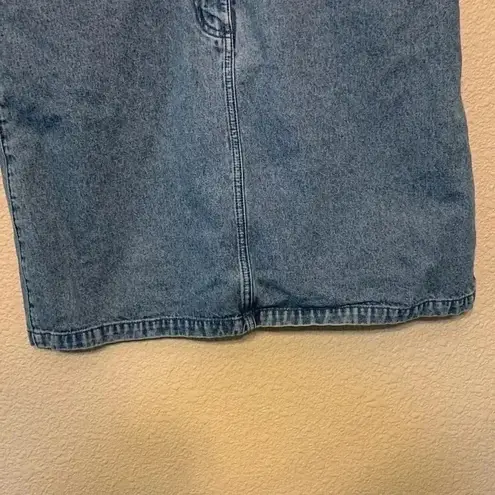 Christopher & Banks sz 26 y2k grandmacore embroidery fall 90s floral denim skirt