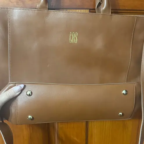 Build Your Zip Top Brown Leather Tote Bag