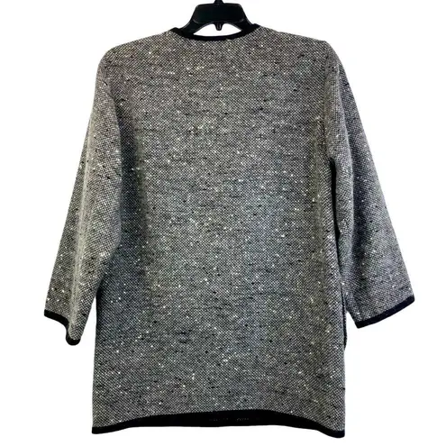 Kassidy Women’s M Tweed Wool Longline Blazer Dress Overcoat Wardrobe Capsule Black Size M