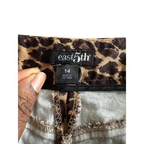 East 5th Leopard Print Pencil Skirt Size 14 Animal Print Fall Fashion Office