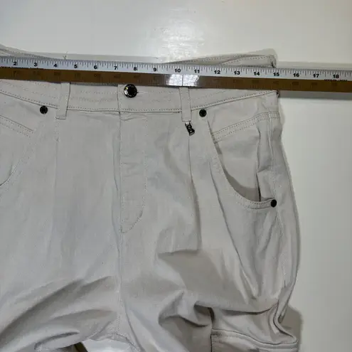 BOGNER Italian Fabric High Rise Cargo Pants Women's Size 28 Straight Leg Tan