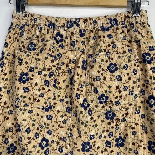 Bobbie & Brooks Vintage Y2K 90s Bobbie Brooks Corduroy Floral Long Button Skirt Prairie 6 26