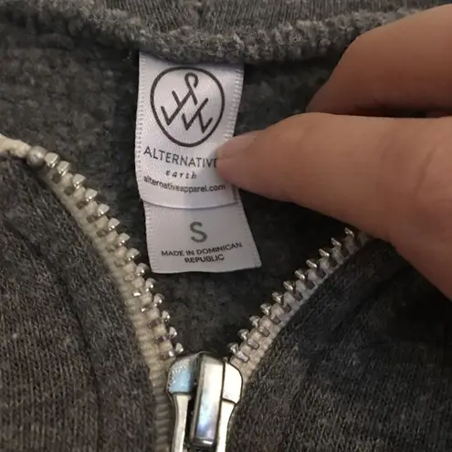 Alternative Earth gray eco-zip up hoodie S